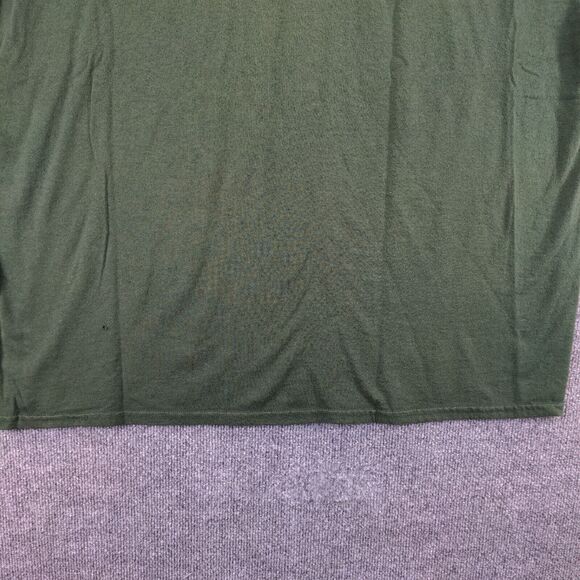 Gildan Mens Co-Alliance Logo T-Shirt Green 3XL Crew Neck Polycotton Dry Blend - Picture 9 of 14
